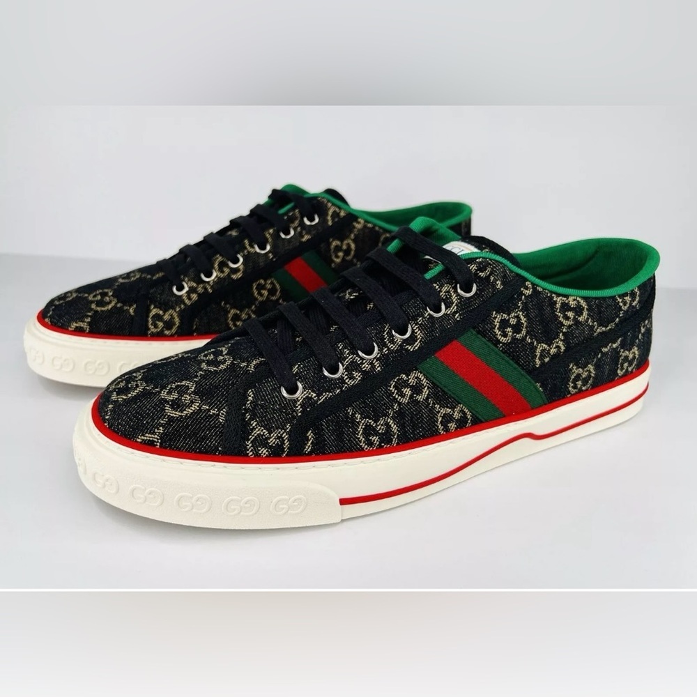 Gucci Tennis 1977 GG Supreme Jacquard Sylvie Sneakers G 14.5 - US 15 - EU 48.5 - Picture 3 of 11